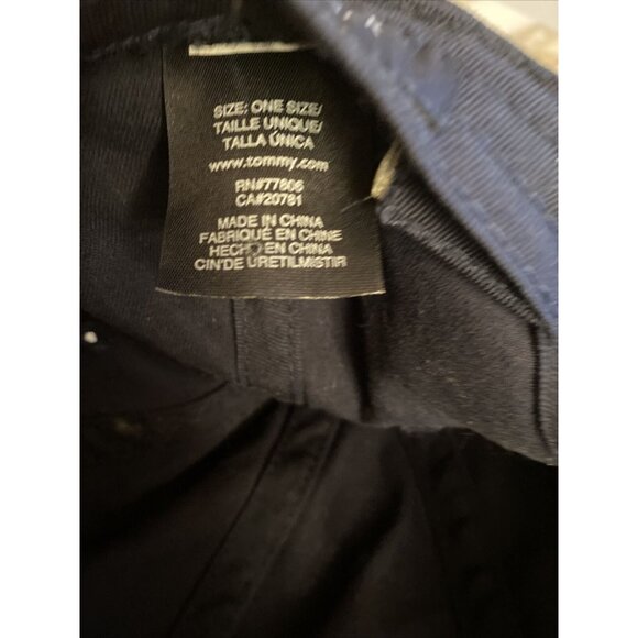 Tommy Hilfiger Classic Logo Cotton Blue Baseball Cap Hat One Size Adjustable - Picture 7 of 7